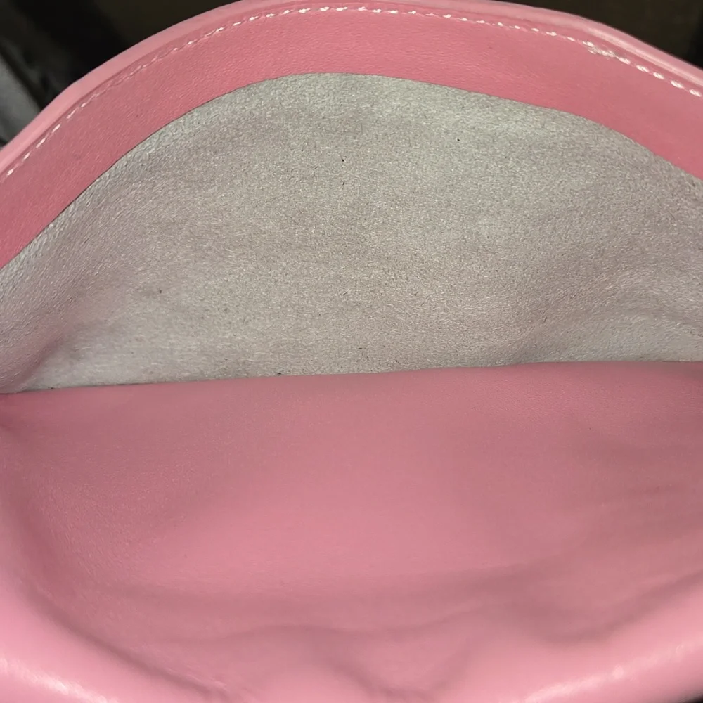 Lilly Pulitzer Rare PinkGreen Leather Clutch NWOT - Picture 5 of 11